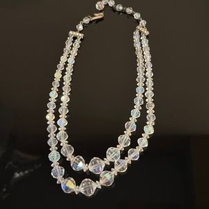 Vintage  Laguna Aurora borealis crystal beaded necklace